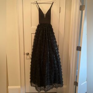 Black Clarissa prom dress